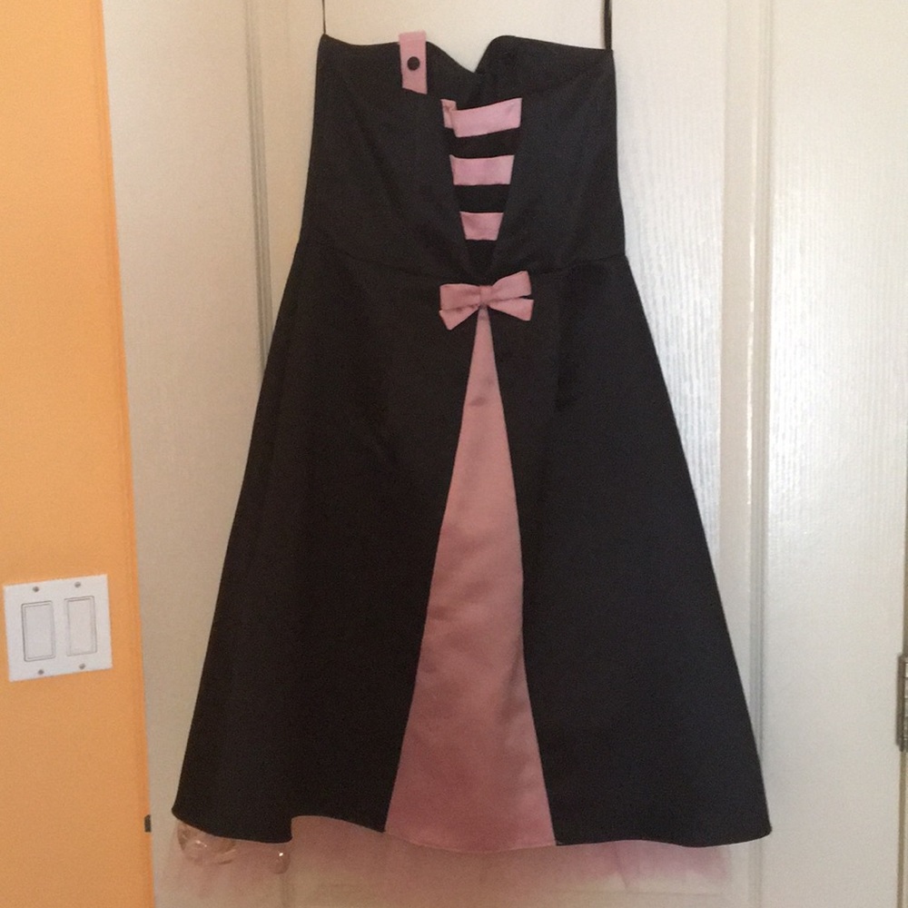 Jessica McClintock black and pink formal dress